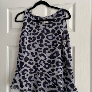 CAbi Purple leopard blouse